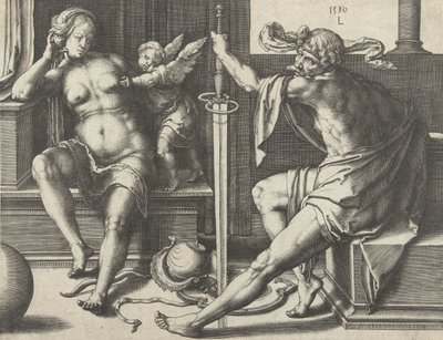 Mars, Venus and Cupid by Lucas van Leyden